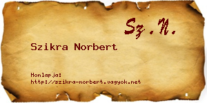 Szikra Norbert névjegykártya